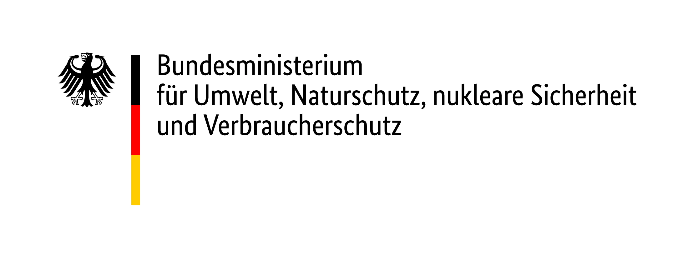 Grafic showing the German Eagle, flag and the name of the ministry for environmental issues